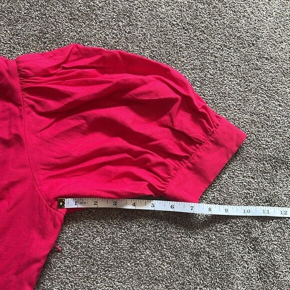 NWT House Of Harlow 1960 Magenta Puff Sleeve Mini Dress Size 4 - Picture 12 of 15